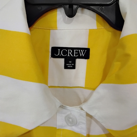 J. Crew Sunny Yellow and White Striped Blouse - Picture 2 of 3